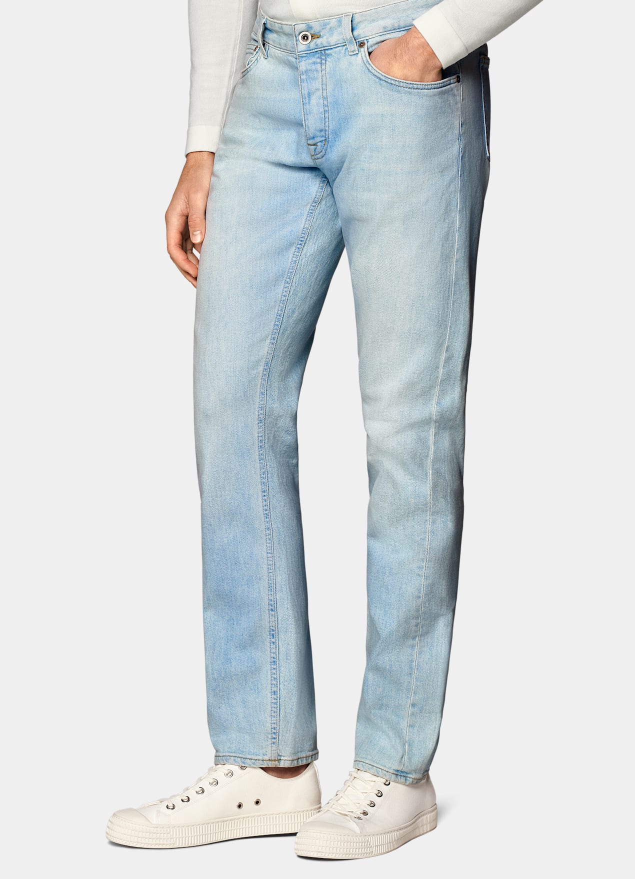 Jean Slim Leg Tapered bleu clair