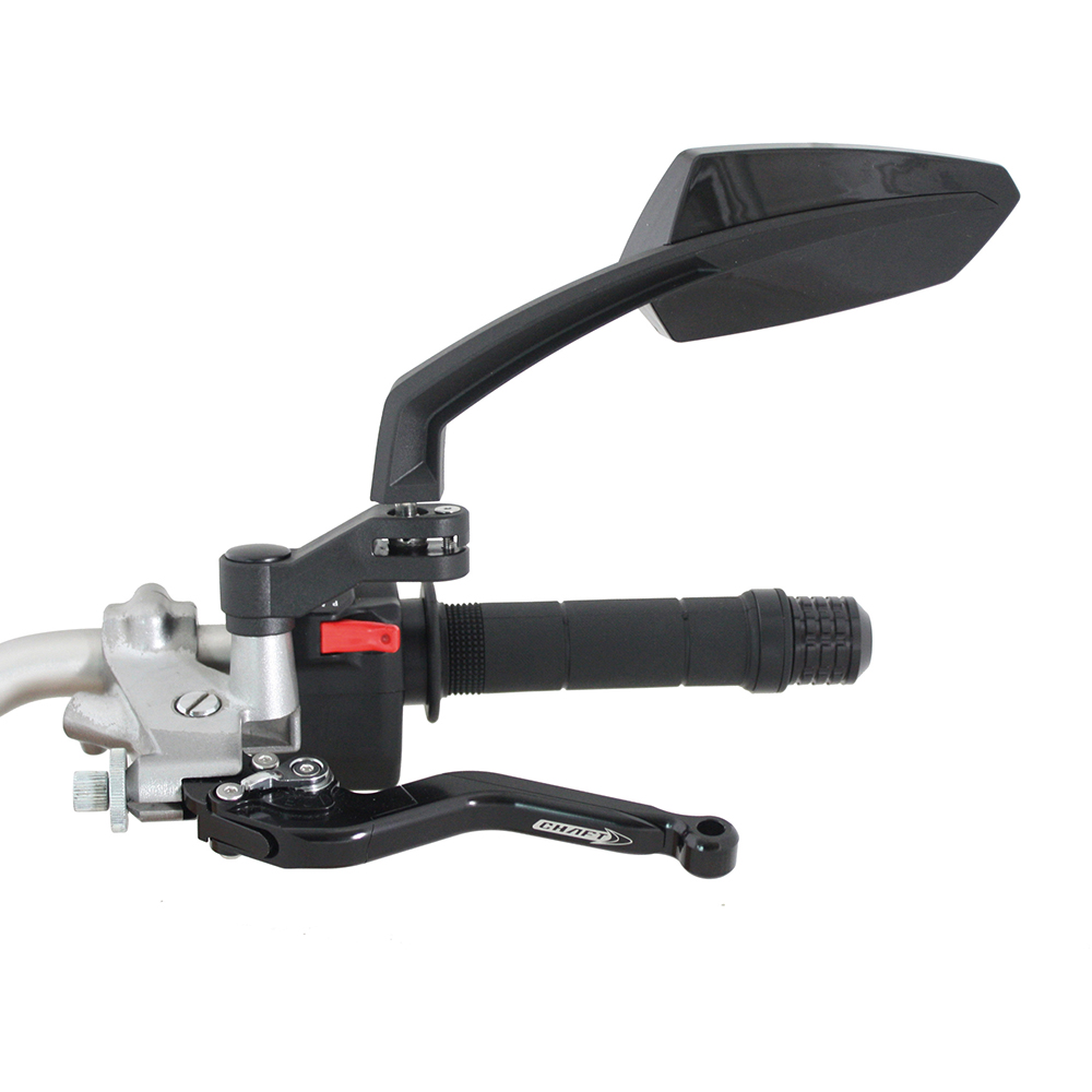Chaft - Rétroviseur Twin - Pas de 8 et 10 mm Noir Mat