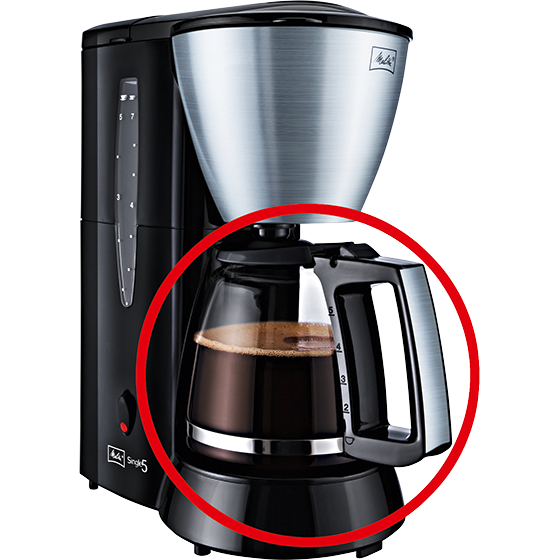 Glaskanne für Single 5 Filterkaffeemaschine Edelstahl