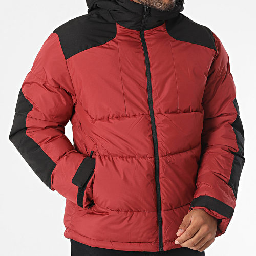 Doudoune Capuche Cootis Rouge Noir