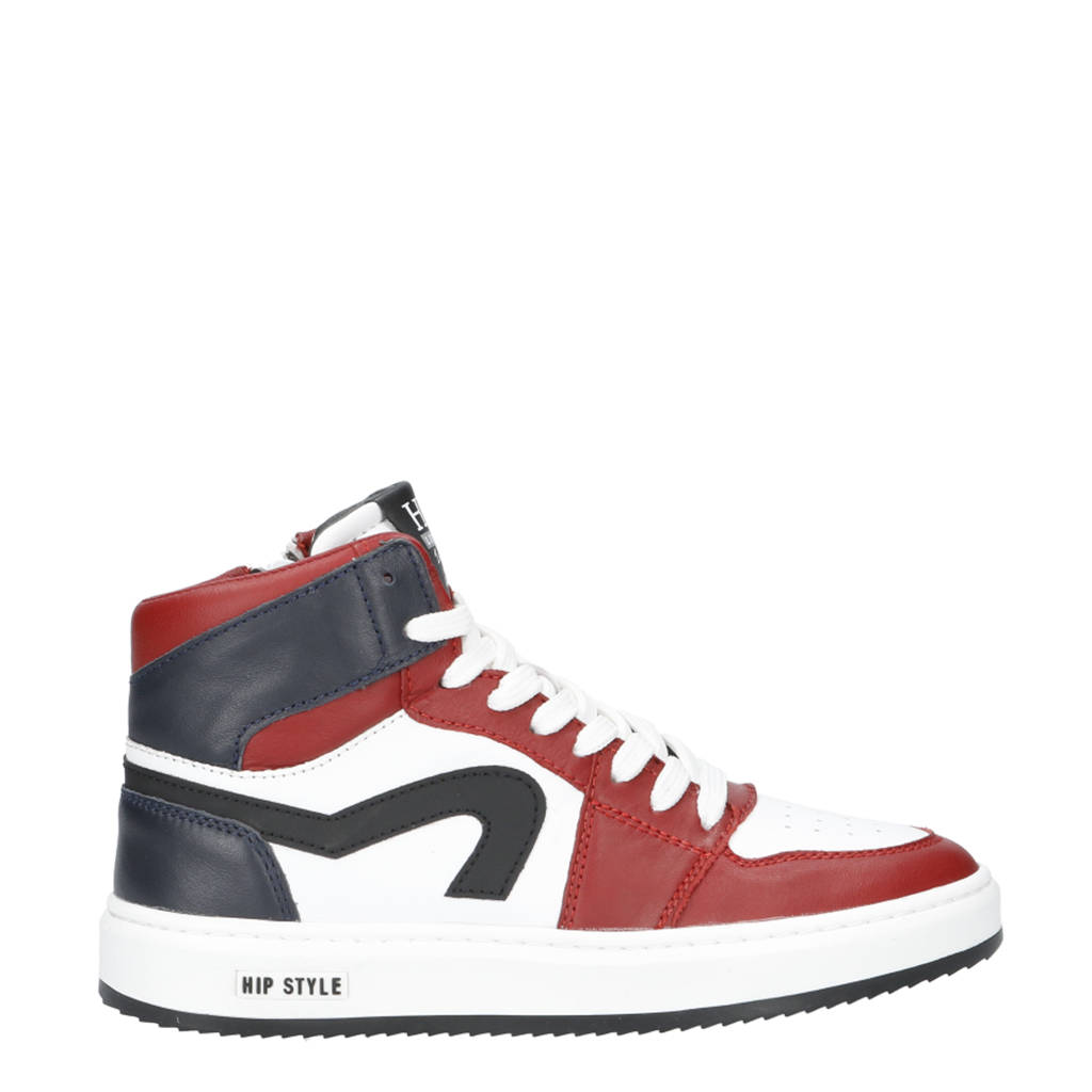 Hip leren sneakers rood