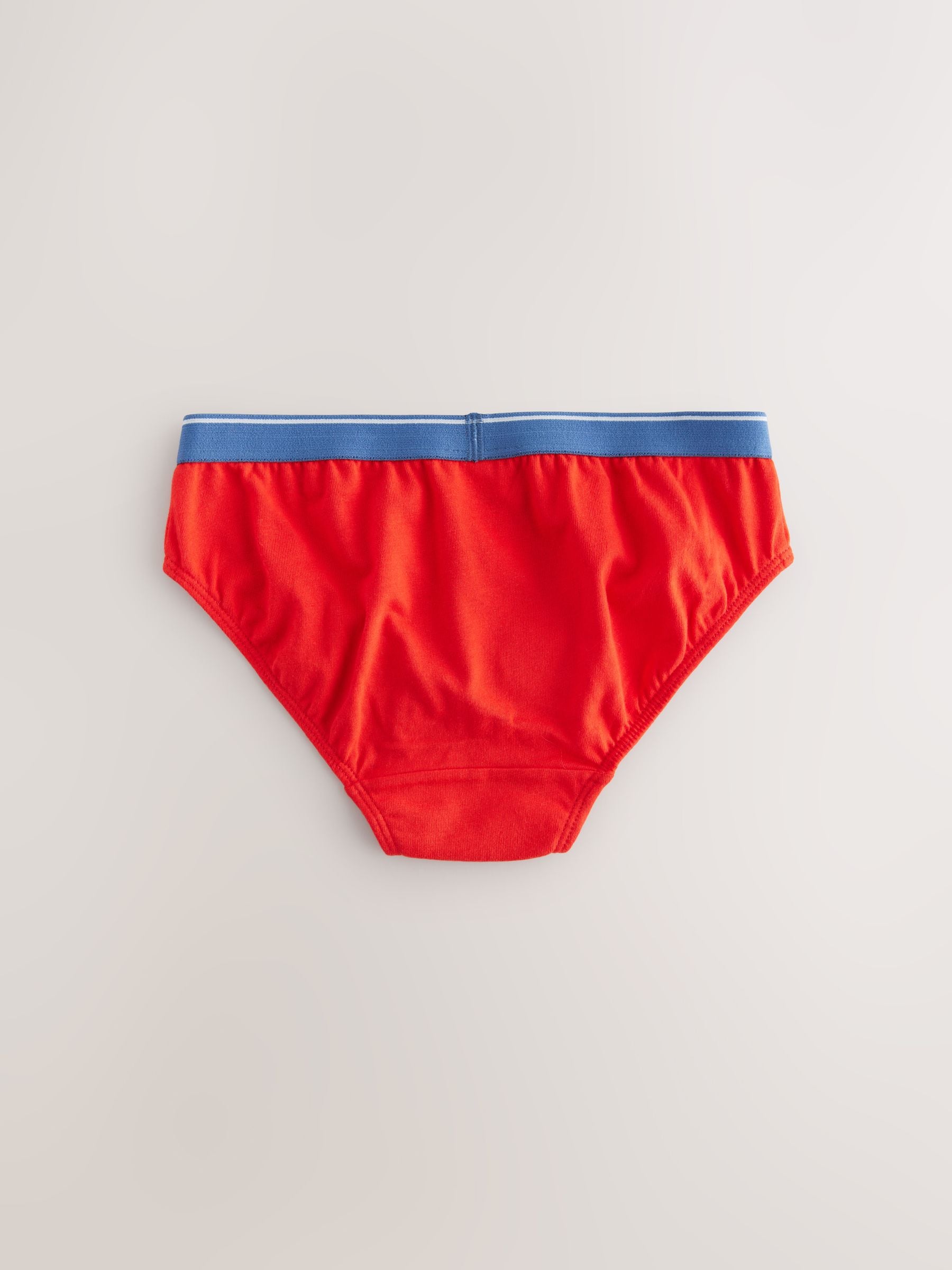 Rood/blauw met hulpvoertuigenprint - Set van 7 katoenen slips (1,5-10jr)
