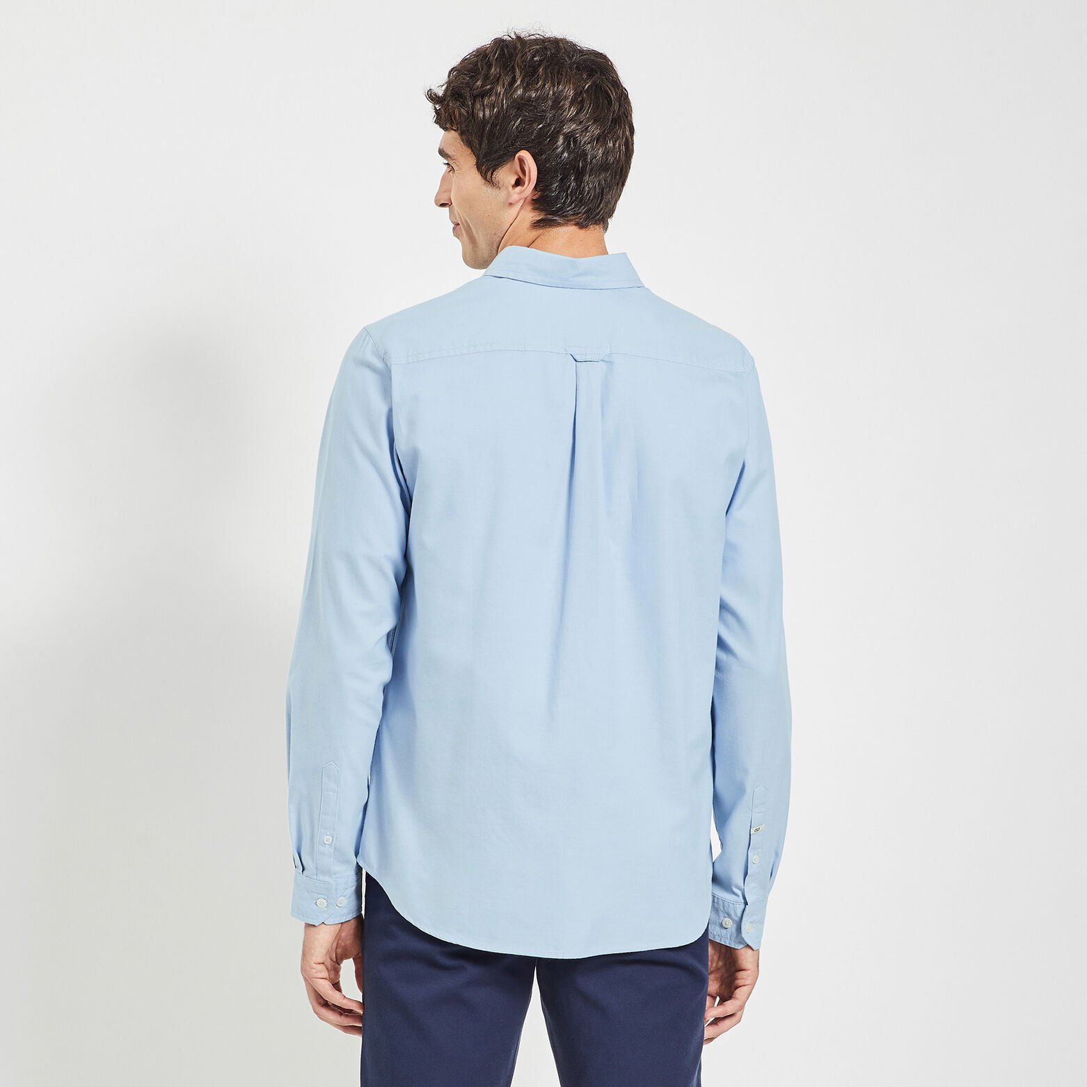 Chemise oxford unie 'le parfait by JULES' coton bi Bleu clair