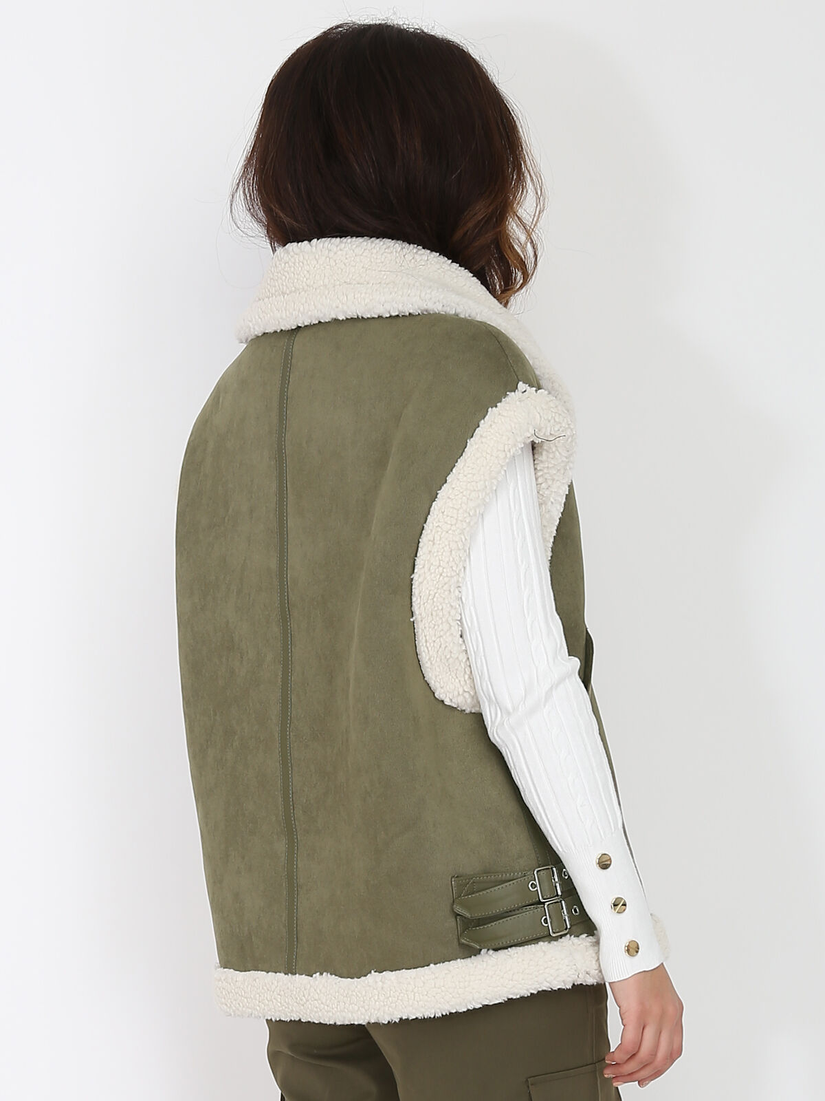 Manteau aviateur sans manches- Kaki