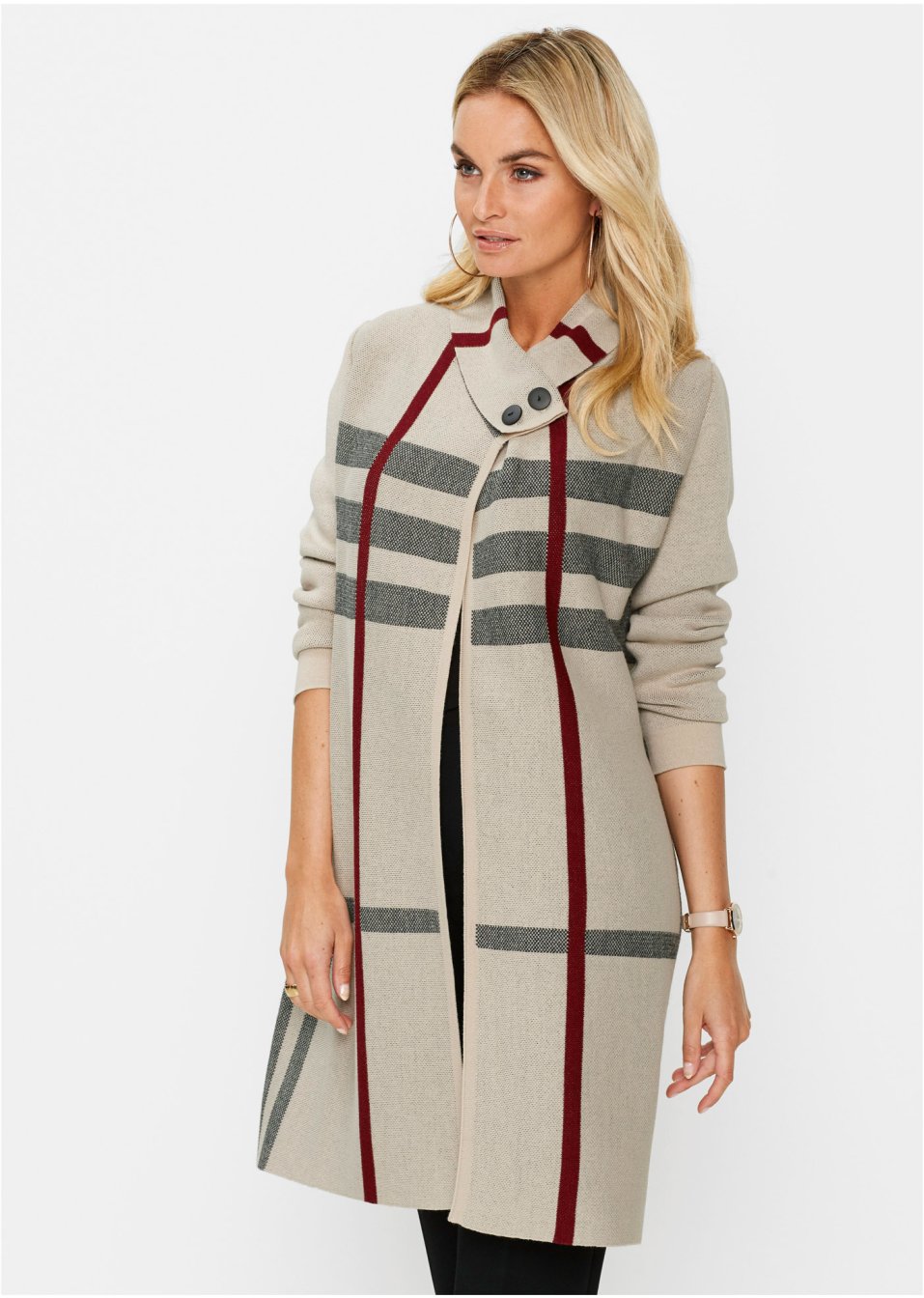 Veste longue en maille