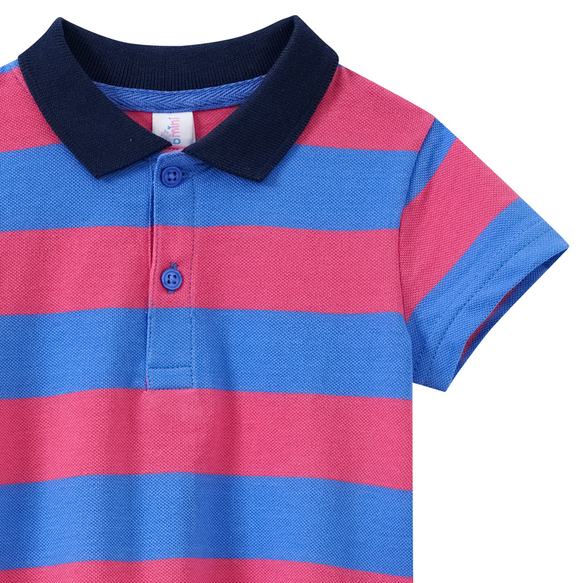 Topomini Baby Poloshirt mit Streifen blau / rot