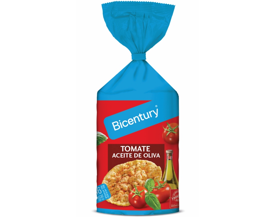 TORTITAS BICENTURY MILHO TOMATE MANJERICÃO AZEITE 123G