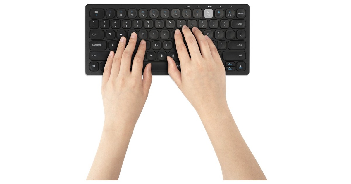 KensingtonMulti-Device Dual Wireless Compact Keyboard, toetsenbord  (Zwart, US lay-out, Scissor switches)