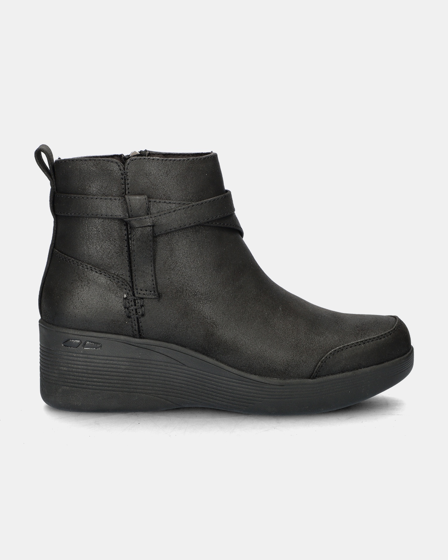 Skechers Pier-Lite Enkellaarsjes  - zwart