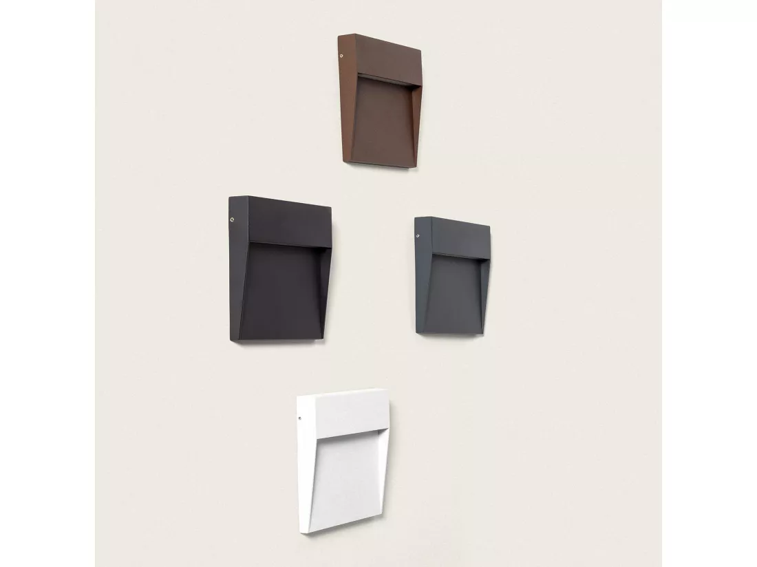 Applique Murale Extérieure LED 6.5W CCT Seleccionable en Saillie Carrée Jade Blanc