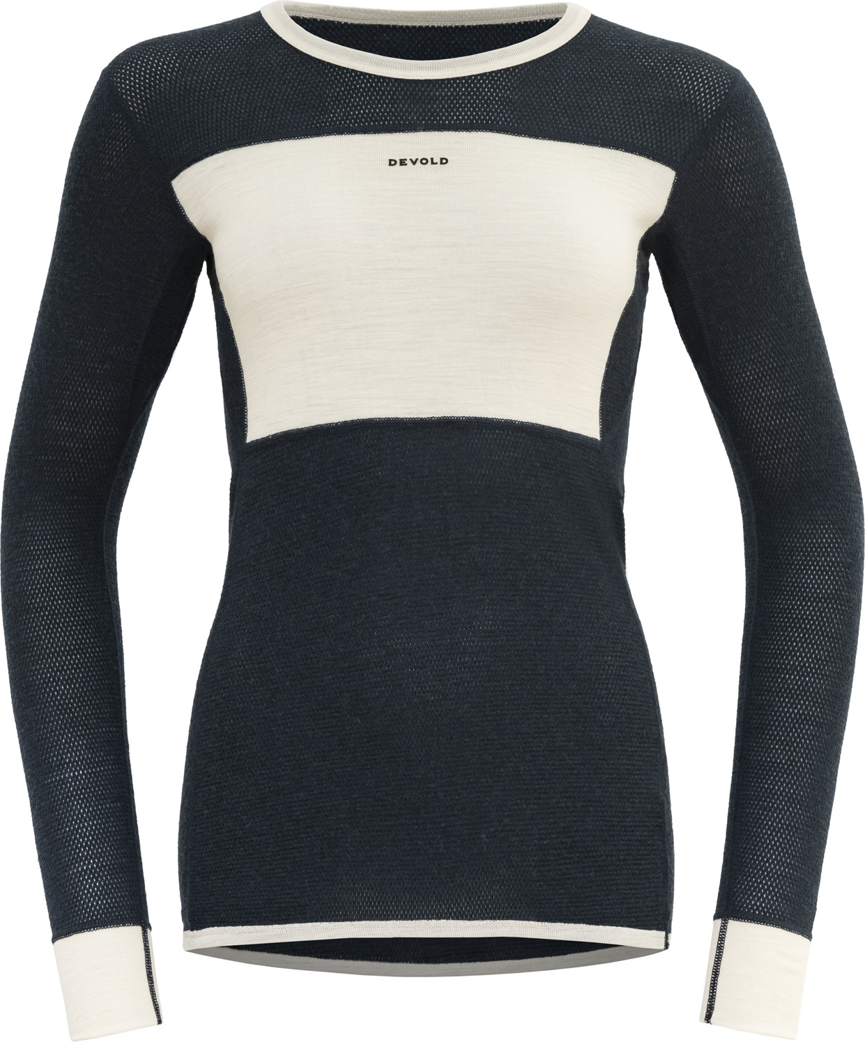 Wool Mesh 190 Shirt Dame Ink/Offwhite