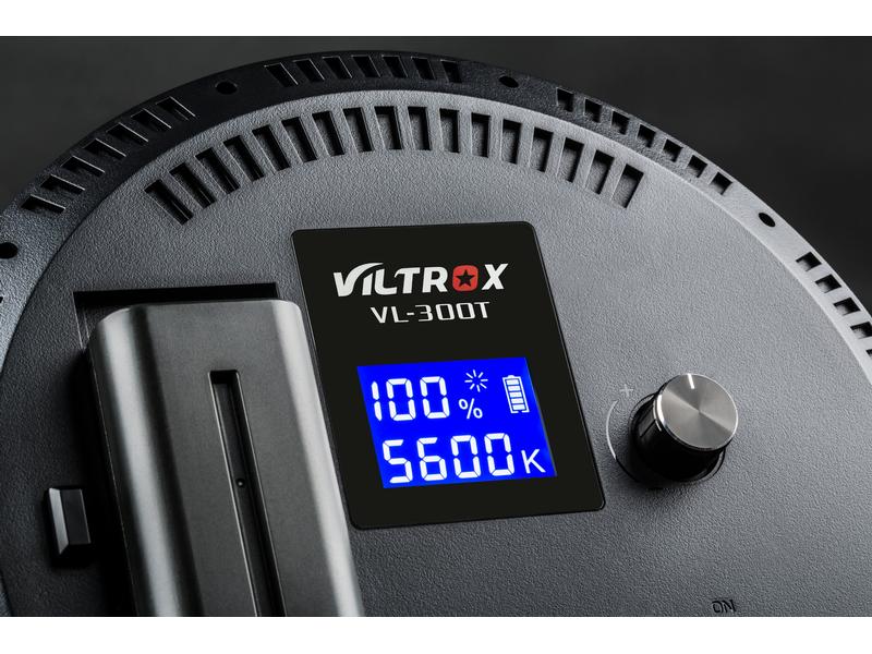 Viltrox Videoleuchte VL-300T Bi-color Rundes Studiolicht mit integriertem Display