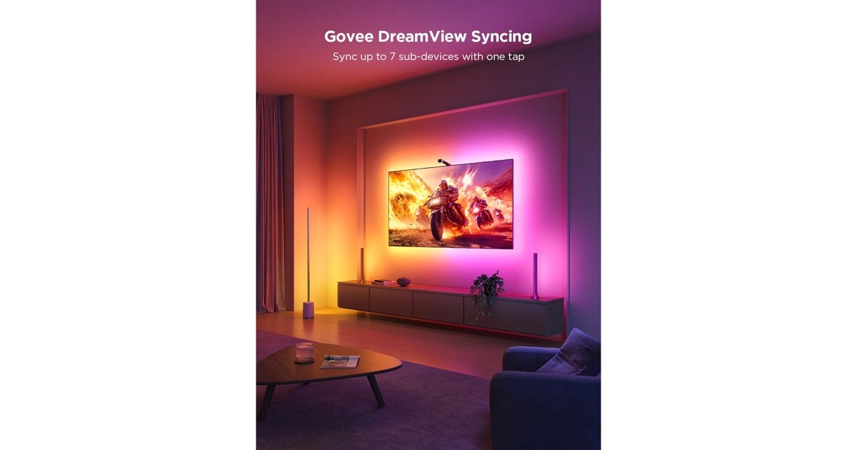 GoveeTV Backlight 3 Lite ledstrip  (Zwart, 2,4GHz wifi, Bluetooth, voor 75 - 85 inch tv's)