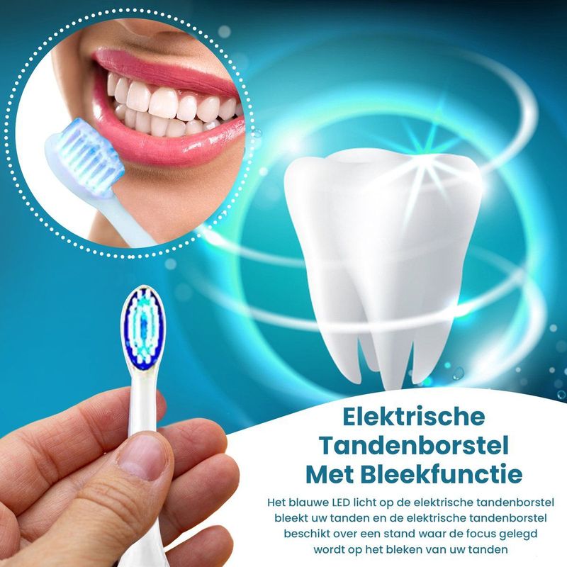 V-Goods - 2 in 1 Elektrische Tandenborstel - Sonische Tandenborstel - Whitening Functie