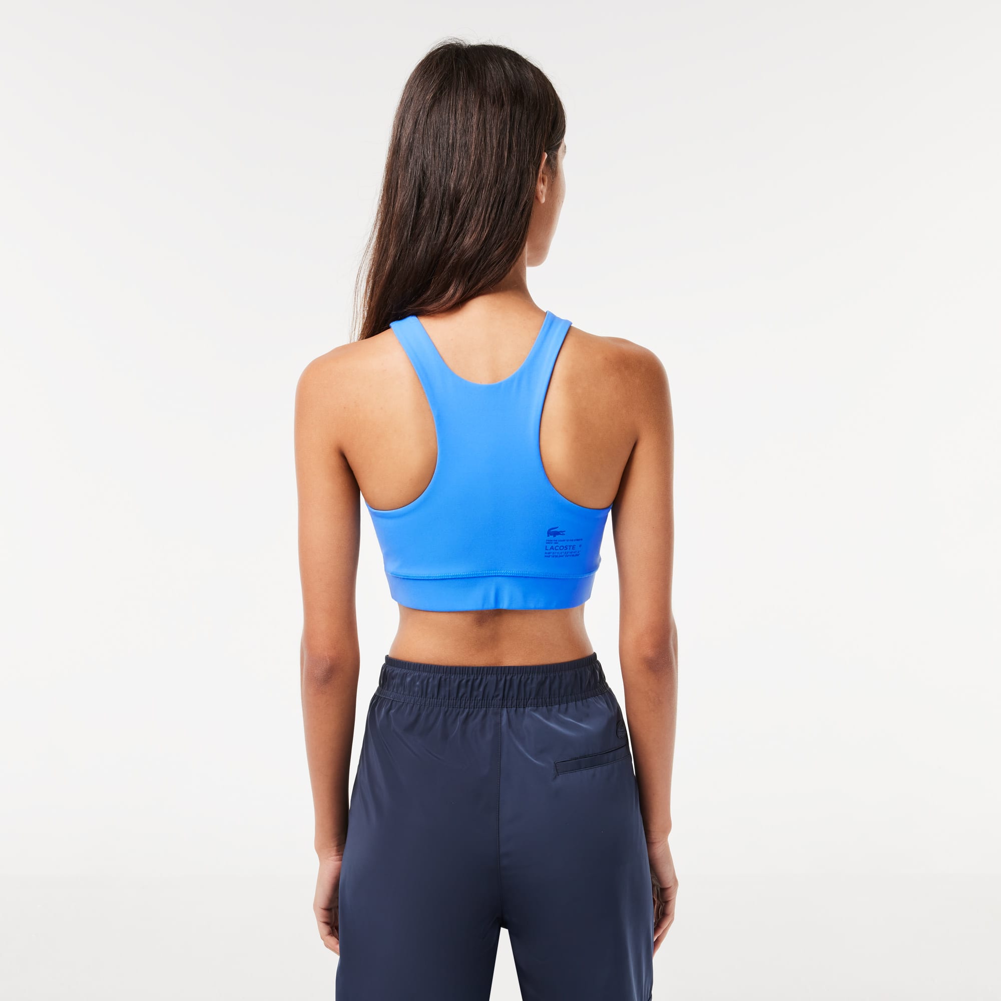 Brassière femme Lacoste quick-dry en polyamide recyclé stretch Brassières & Leggings - Bleu - Lacoste - Femme