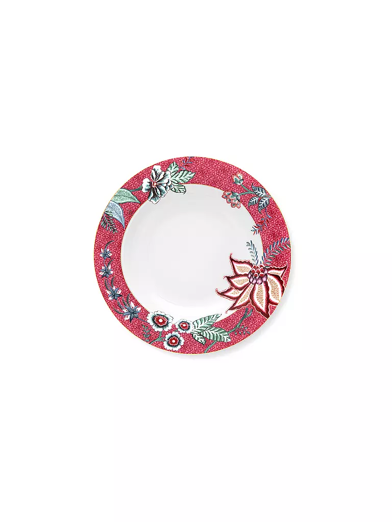 PIP STUDIO Suppenteller 21,5cm Flower Festival Dark Pink beere