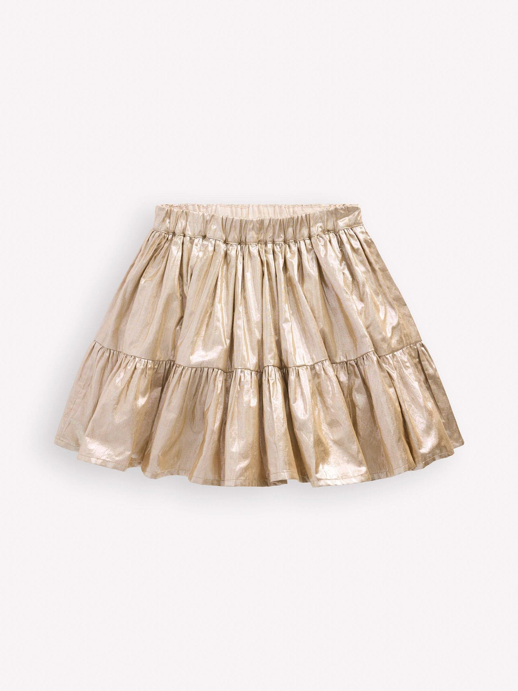 Boden Metallic Tiered Skirt