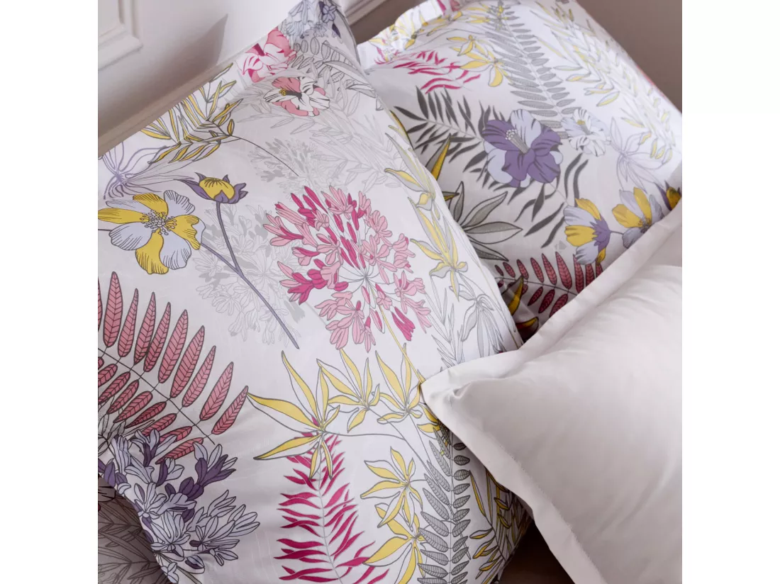 Drap plat 240x310 cm satin de coton ANAÏS multicolore