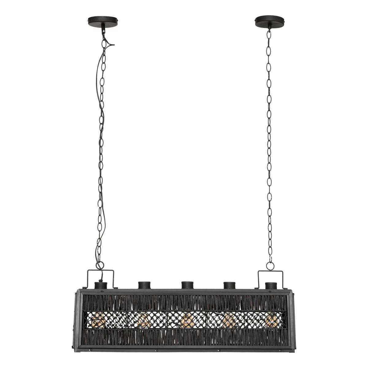 SUSPENSION RAFIA AARON NOIR L.93CM