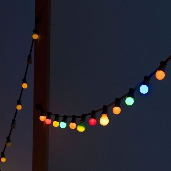 Lichtketting - 20-Bol - RGBY - 10 Meter - 0,5 Watt - Waterdicht