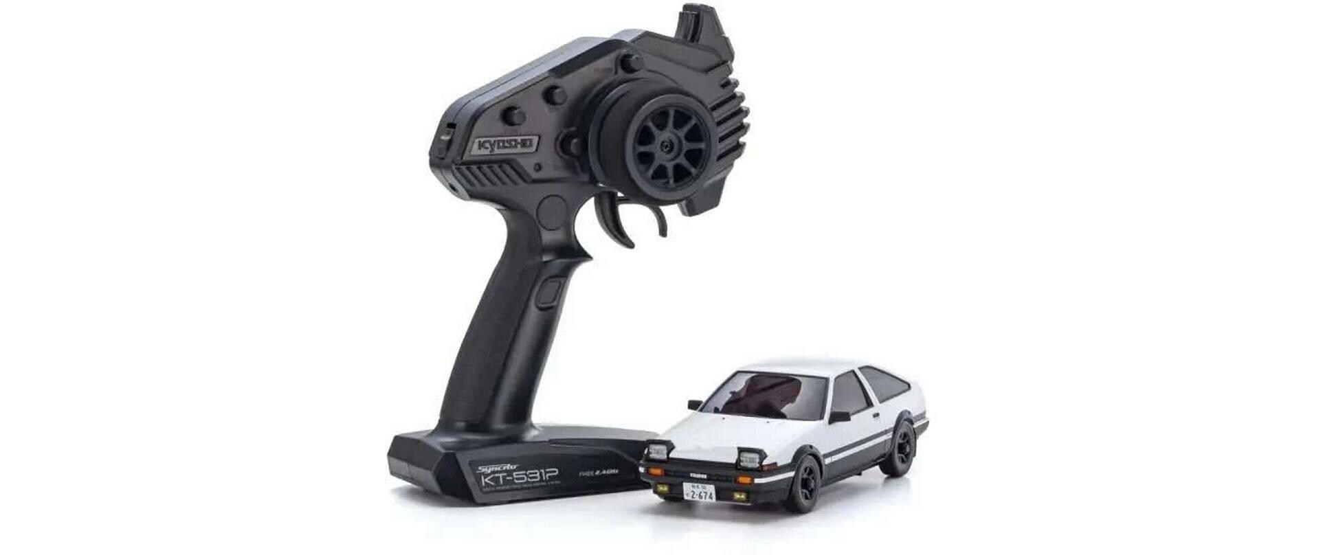 Mini-Z MA020 Toyota Sprinter Trueno AE86 Initial-D, AWD<br>On-Road Modell mit Drift-Reifen und mit dem Syncro KT-531P Sender