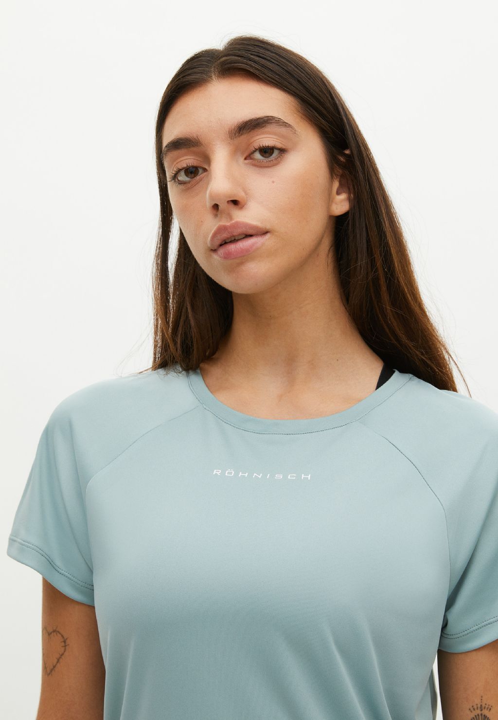 Röhnisch Active Logo Hardloopshirt Korte Mouwen Lichtblauw Dames
