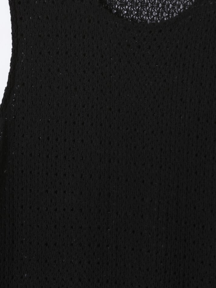 Vestido midi de malha - Preto