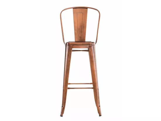 Lot de 2 Tabouret de bar - Métal & Métal - Cuivre - Aiden