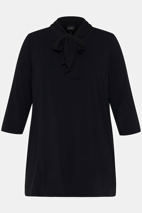 Shirt, Schluppe, V-Ausschnitt, 3/4-Arm, Modalmix