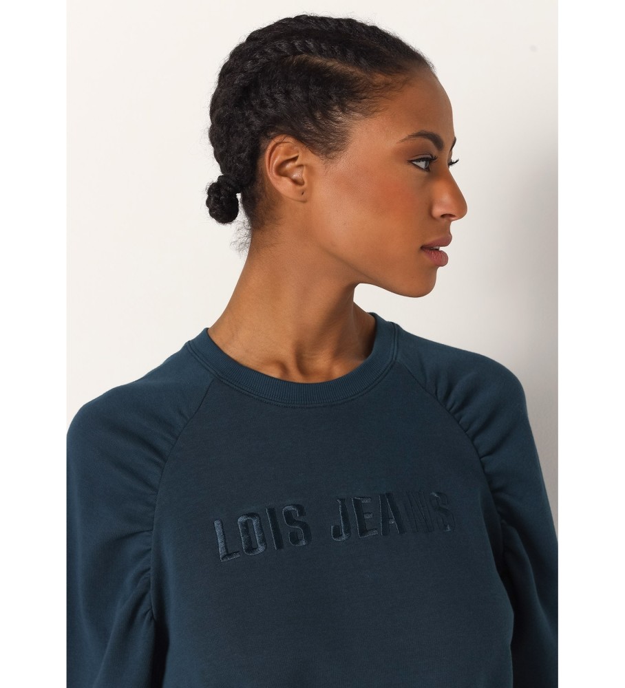 Moletom Lois Navy com mangas raglan