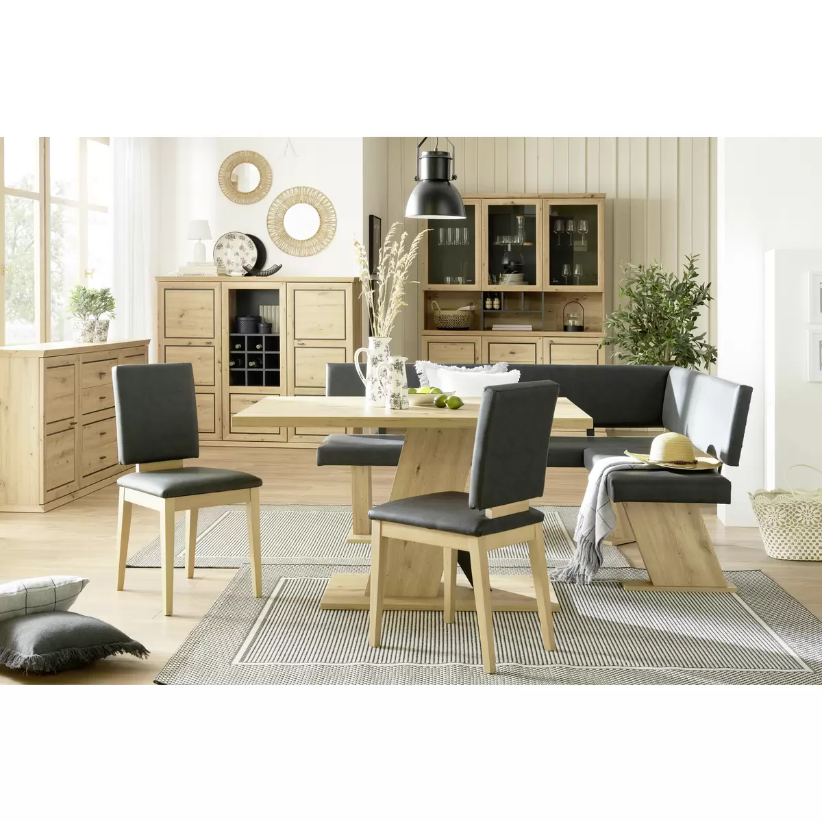 Sideboard Harvey schwarz,Eiche