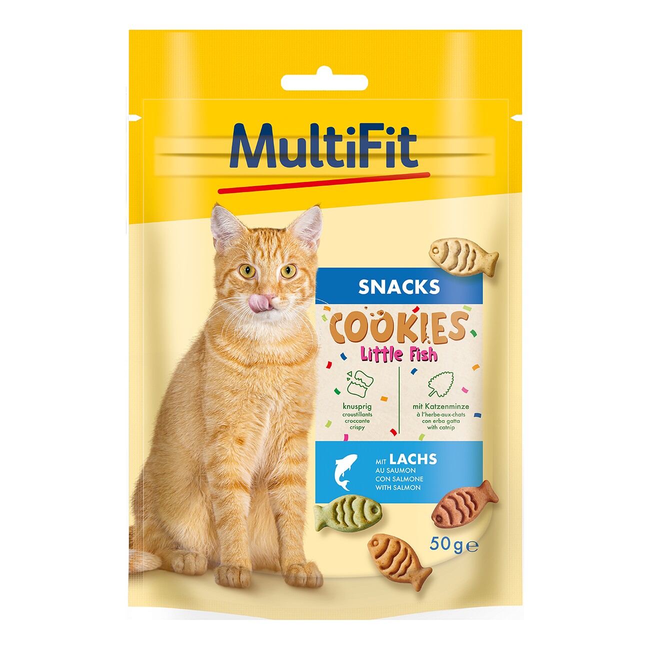 MultiFit Cookies Little Fish mit Lachs, 50 g