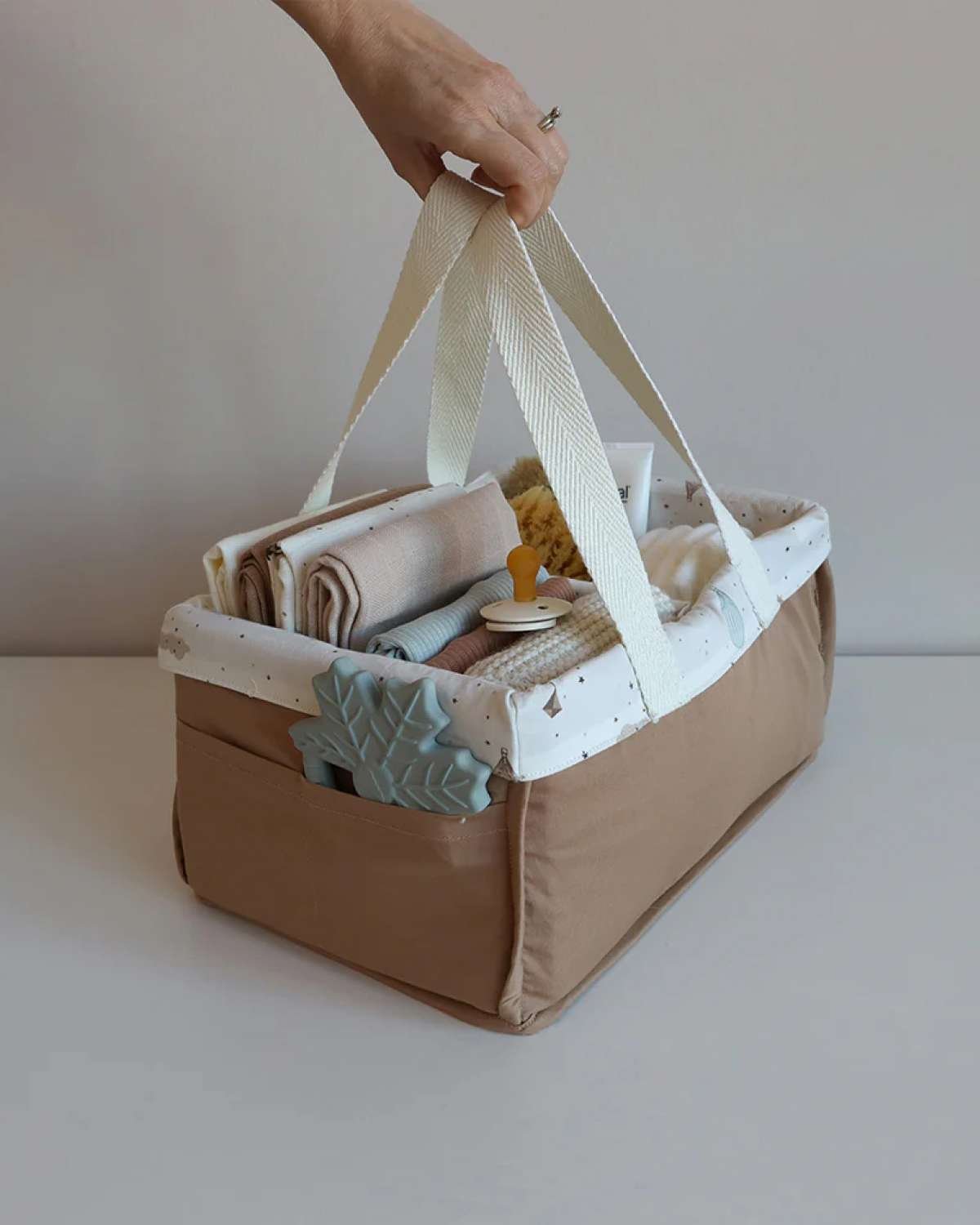 Oppbevaringskurv med håndtak, 32x23cm – Økologisk | Diaper Caddy
