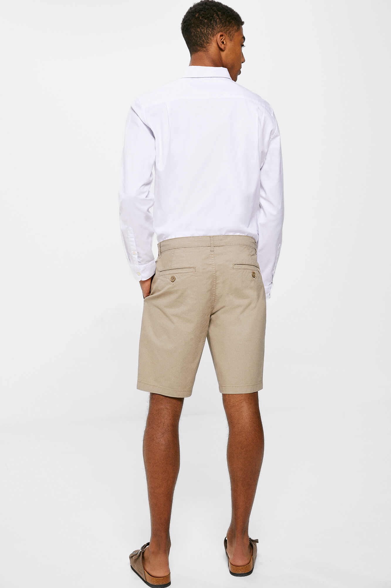 Bermuda Micro Estampada - Marrom