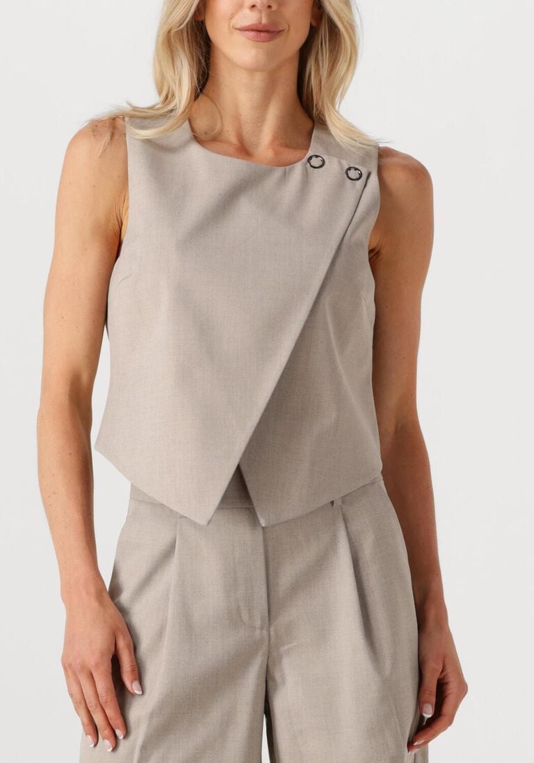 beige co'couture gilet vidacc wrap vest