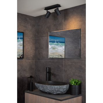Lucide badkamer duospot Lennert IP44 zwart