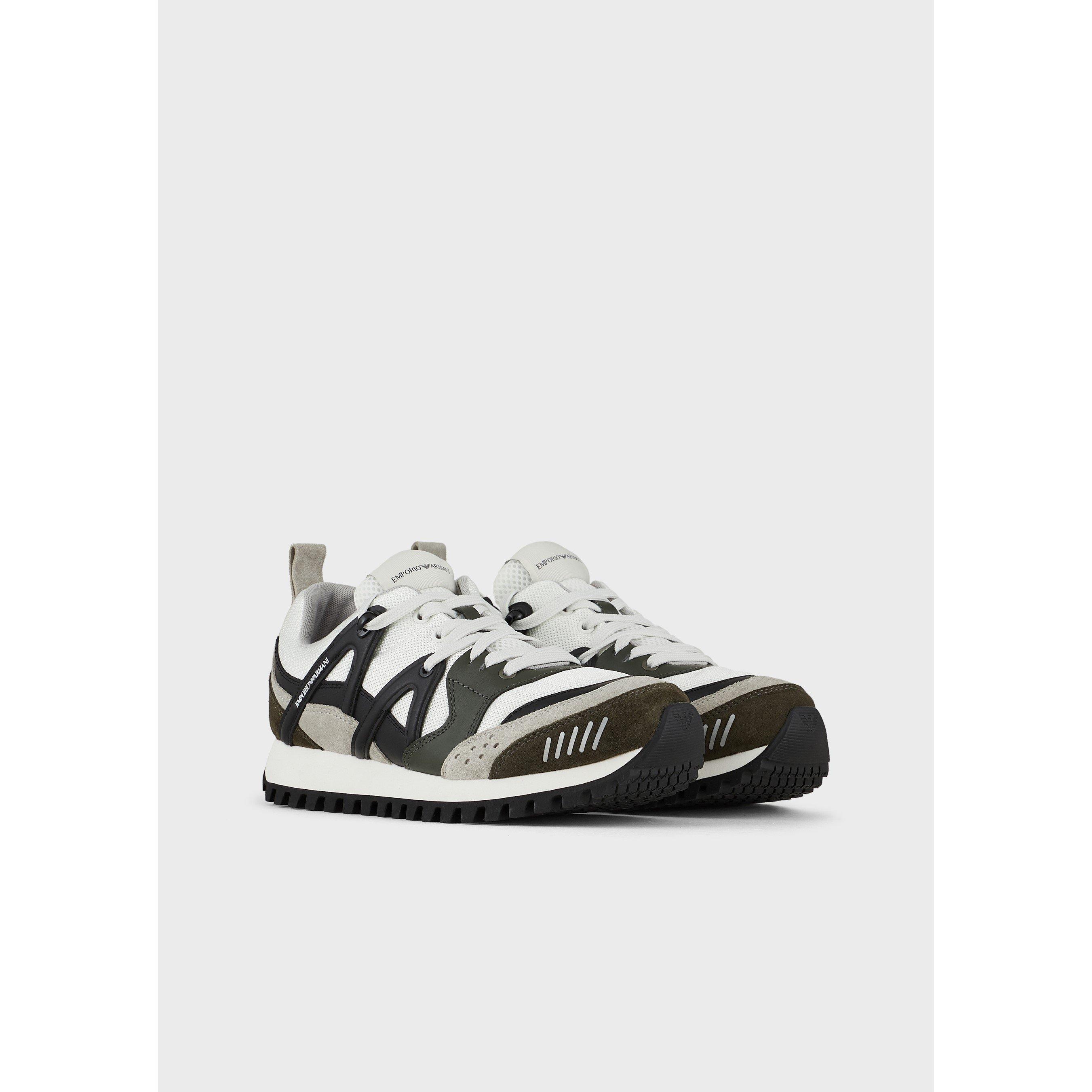 Emporio Armani Cow Mesh Trainers