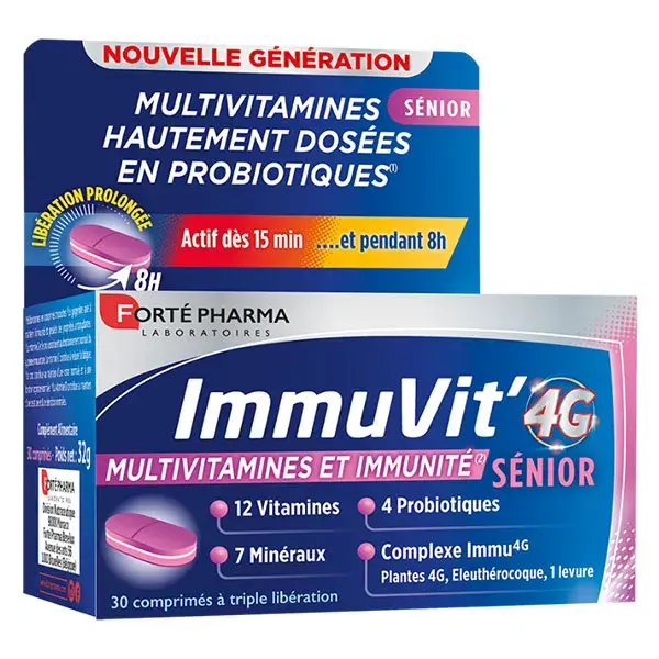 Forté Pharma Immuvit'4G Senior 30 comprimidos