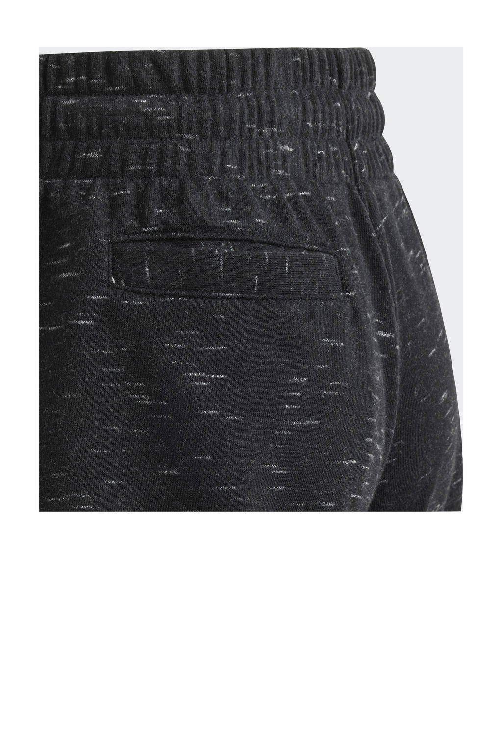 adidas regular fit sweatshort zwart melange/wit