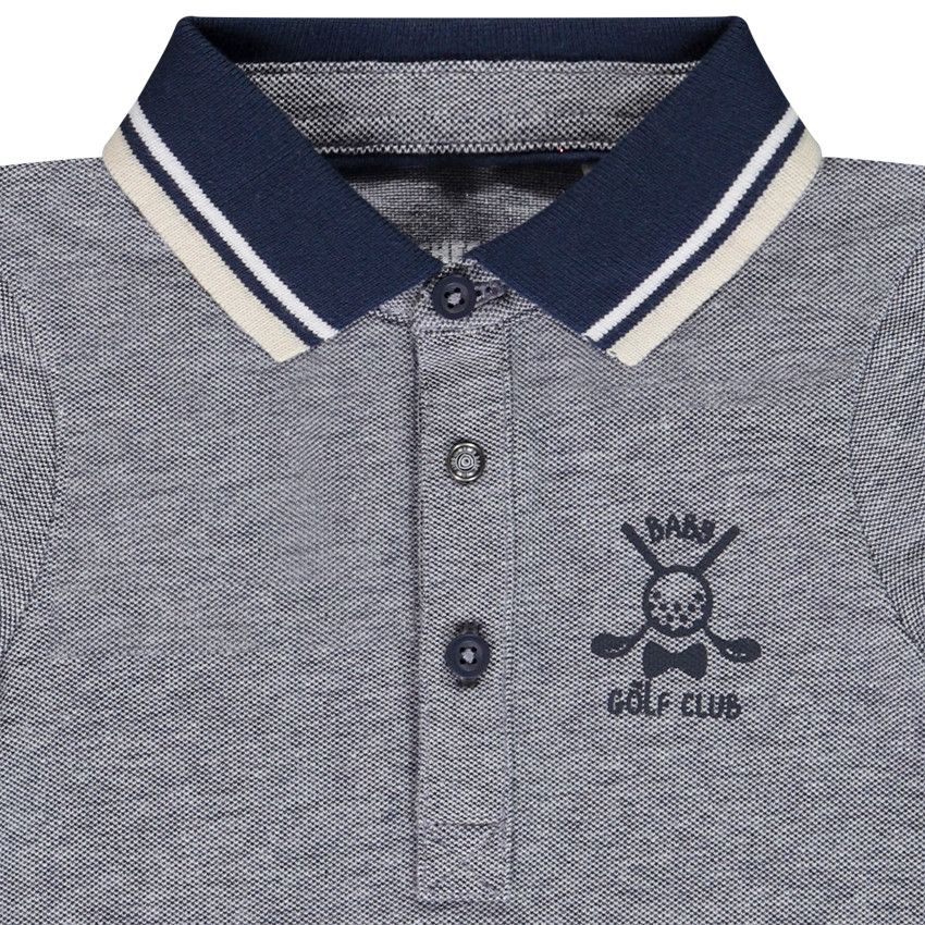 Polo manches longues print golf pour bébé garçon - Bleu marine