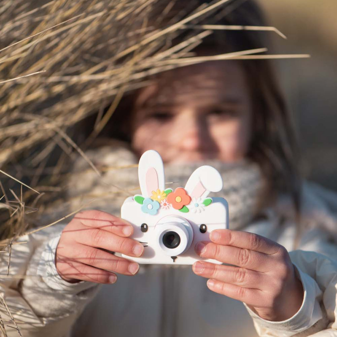 the zoofamily kindercamera zoo friends - konijn met bloemen