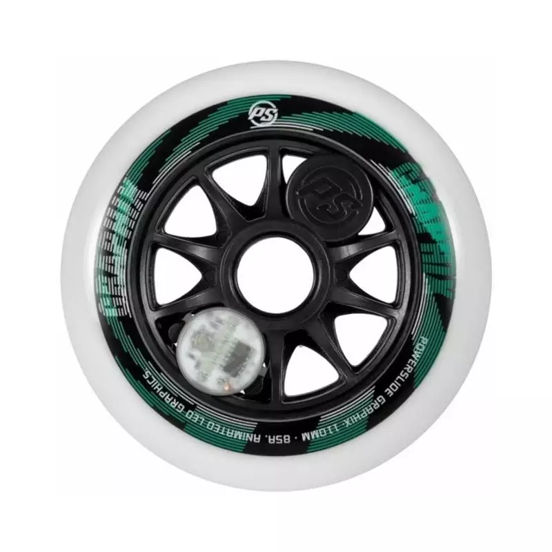 Roue roller POWERSLIDE Graphix 110/85A White (à l´unité)