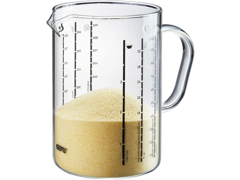 GEFU Messbecher Meti 1000 ml Messbecher aus Glas