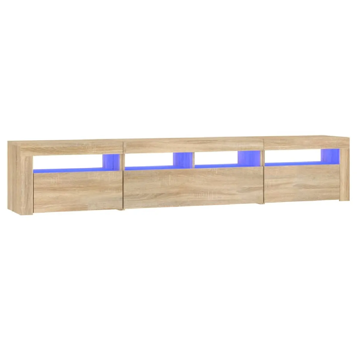 vidaXL Meuble TV LED Chêne sonoma