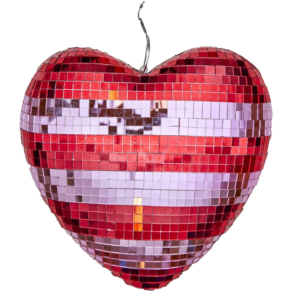 Køb Rice Disco Bold I Heart Shape Med Red Og Pink Stripes - Large