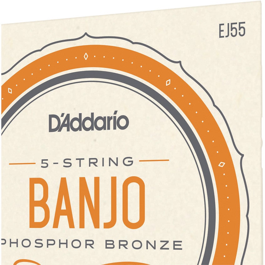 D'Addario EJ55 Phosphor Bronze Medium 10-23 snaren voor vijfsnarige banjo
