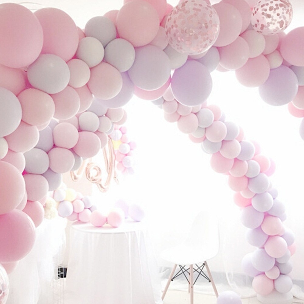 (100er Set) Ø30cm Party Deko Ballons Latex Luftballons - Lila / Blau