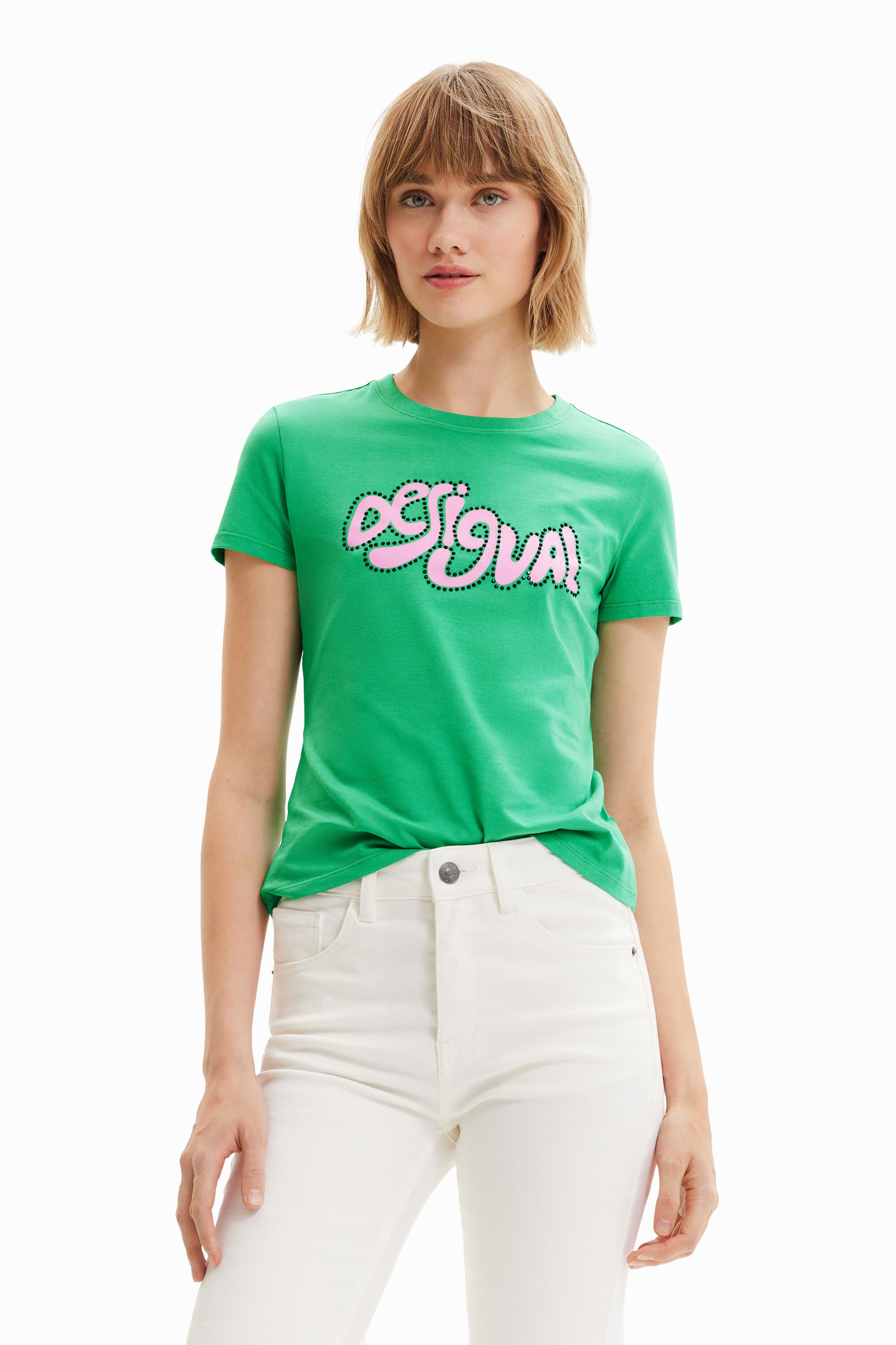 T-shirt manches courtes strass