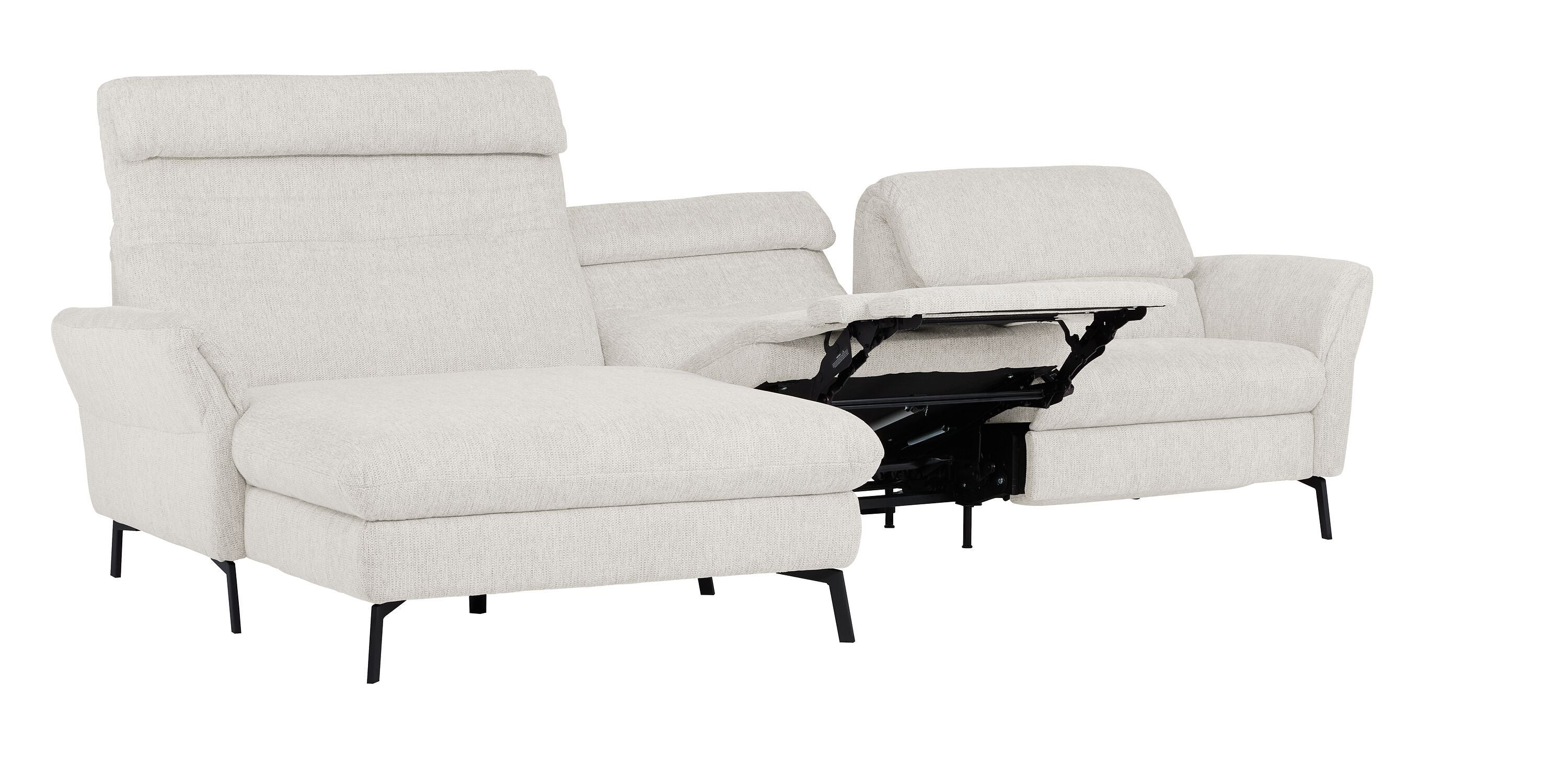 SEBO Ecksofa - Weiss / B: 284.0 cm x T: 161.0 cm x H: 84.0 cm