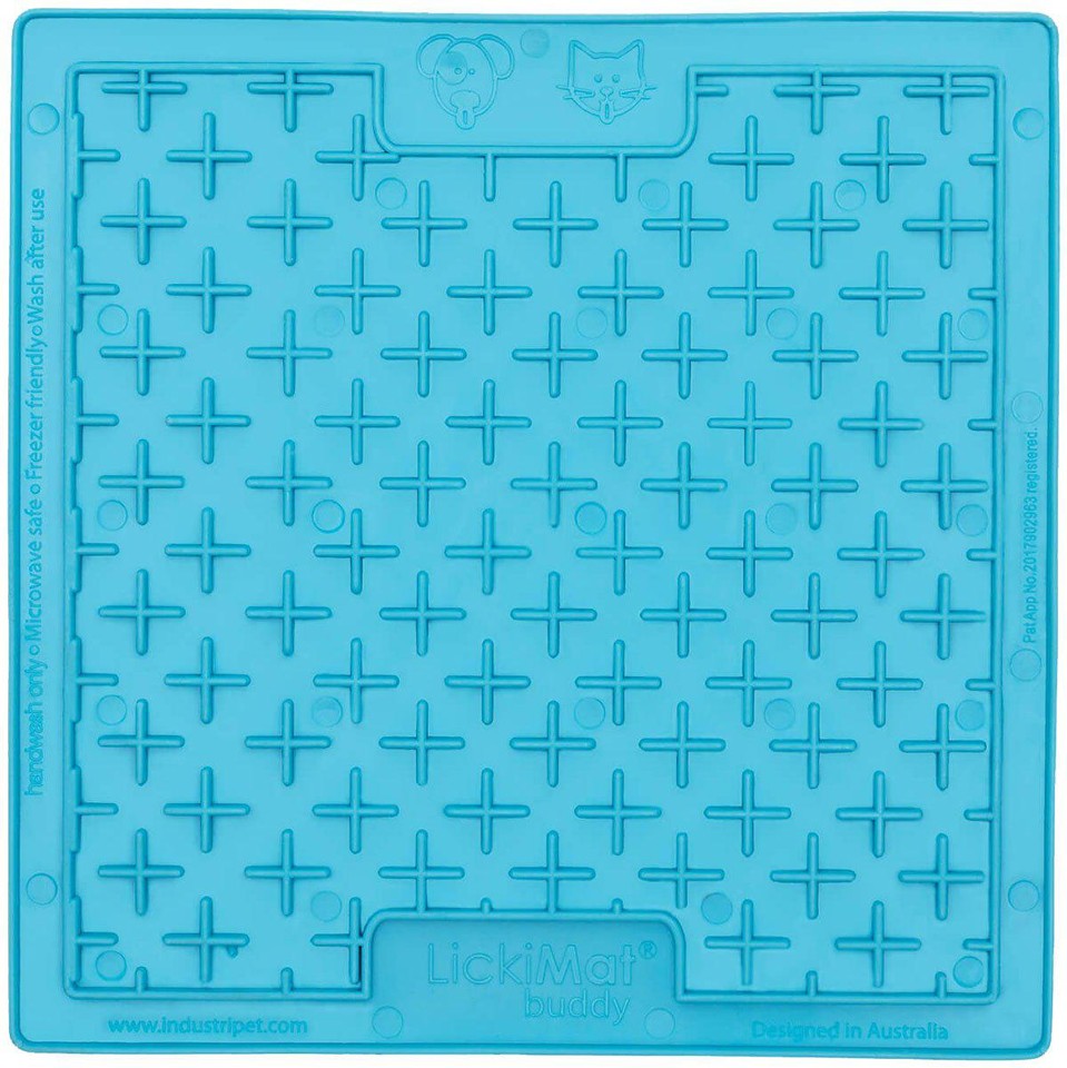 LICKIMAT - Slikkemåtte - Cat Buddy Light Blue 20X20Cm
